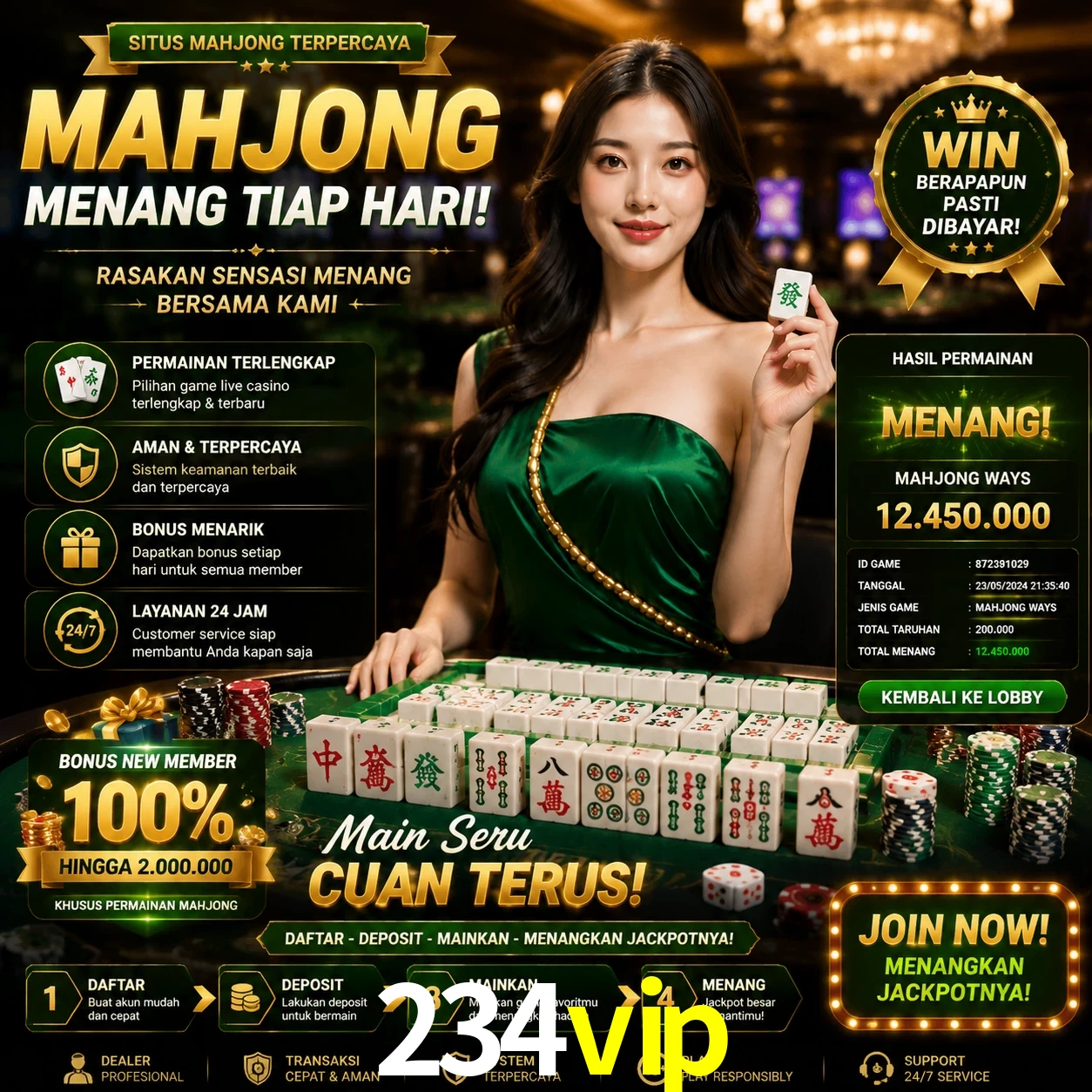 Cashback VIP 234vip - reembolso semanal